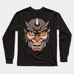 Japanese Hannya mask, vector design Long Sleeve T-Shirt